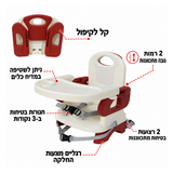 כסא אוכל על כסא מיניגו לבן חום