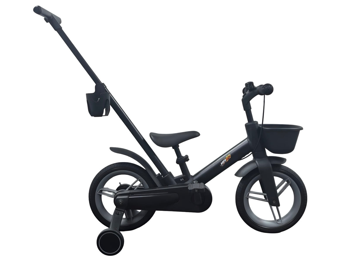 אופני איזון והאופניים הראשונים 5 ב-1 MINIGO עם ידית דחיפה להורים