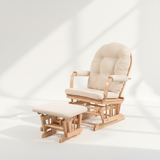 כורסת הנקה TF14T-1S – ריפוד בז' ועץ בוק טבעי | כורסות הנקה