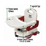 כסא אוכל על כסא מיניגו לבן חום