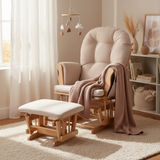 כורסאת הנקה דלוקס סרניטי– גב מתכוונן, הדום מתנדנד, צבע בז' | כורסאות הנקה