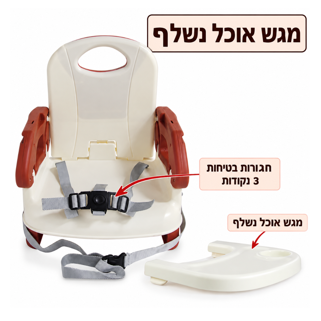 כסא אוכל על כסא מיניגו לבן חום