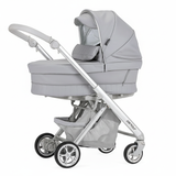 בבהקאר פארקור 051 – אפור דמוי עור | עגלת תינוק