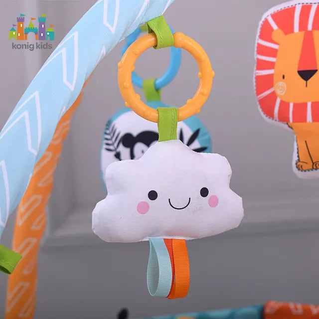 אוניברסיטה ומשטח פעילות 2 ב-1 עם דפנות מתכווננות וכרית תמיכה – Konig Kids