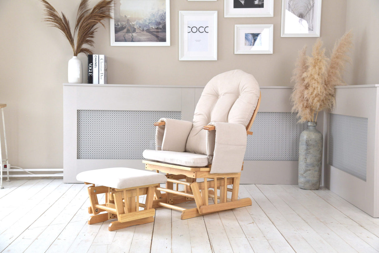 כורסאת הנקה דלוקס סרניטי– גב מתכוונן, הדום מתנדנד, צבע בז' | כורסאות הנקה