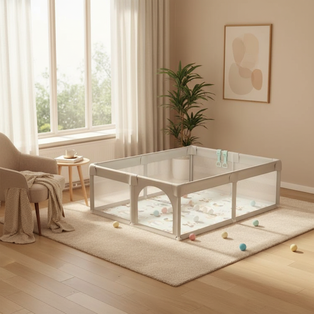 Minigo & Be-Care – מתחם פעילות מרשת עם כדורים | גדר פעילות