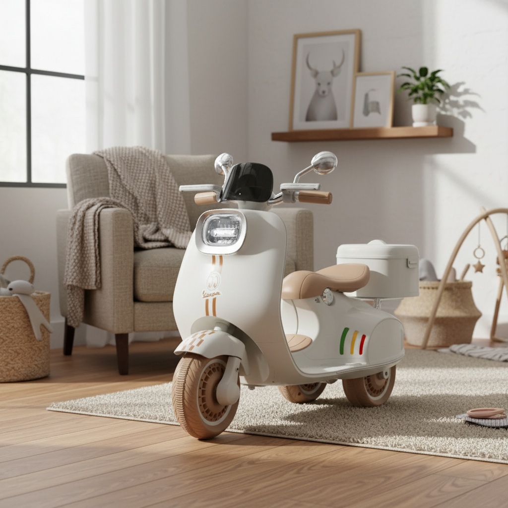 קטנוע חשמלי 3 גלגלים אפור בהיר