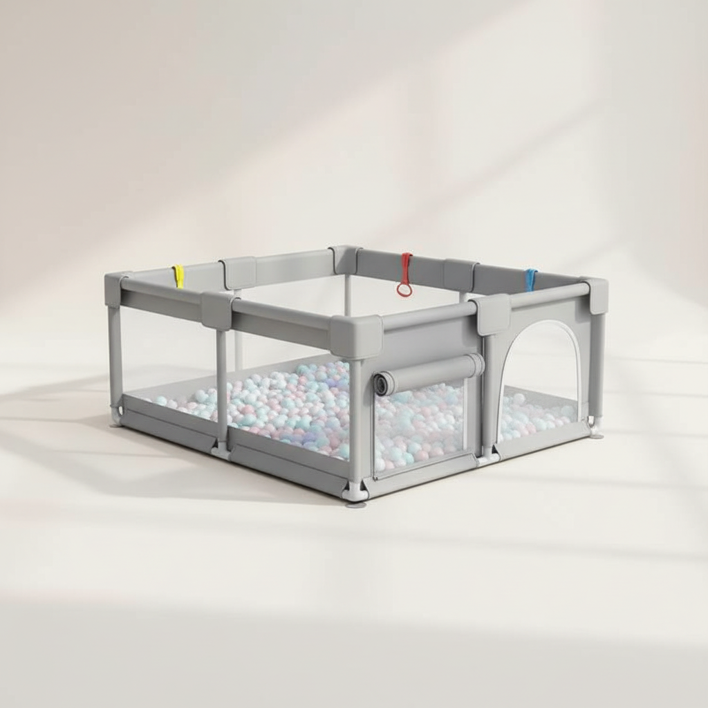 Minigo & Be-Care – מתחם פעילות מרשת עם כדורים | גדר פעילות