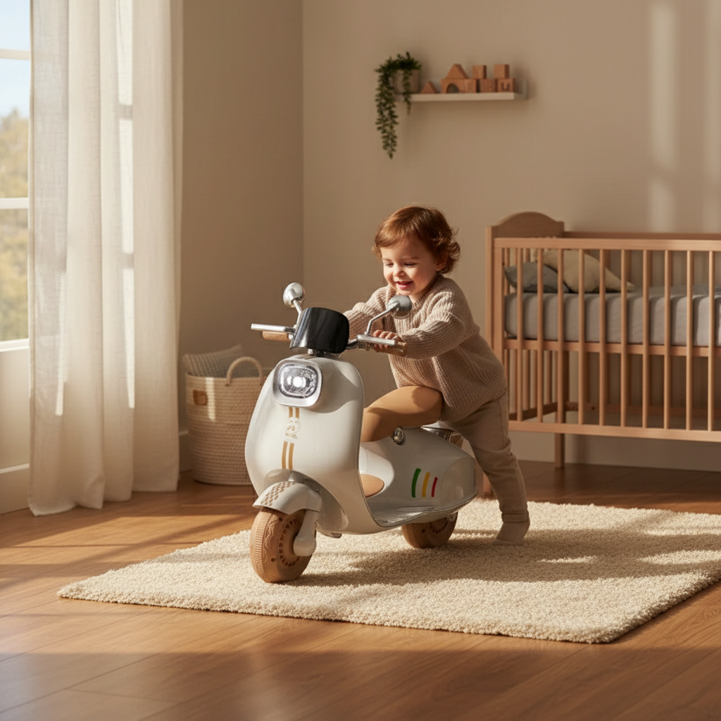 קטנוע חשמלי 3 גלגלים אפור בהיר