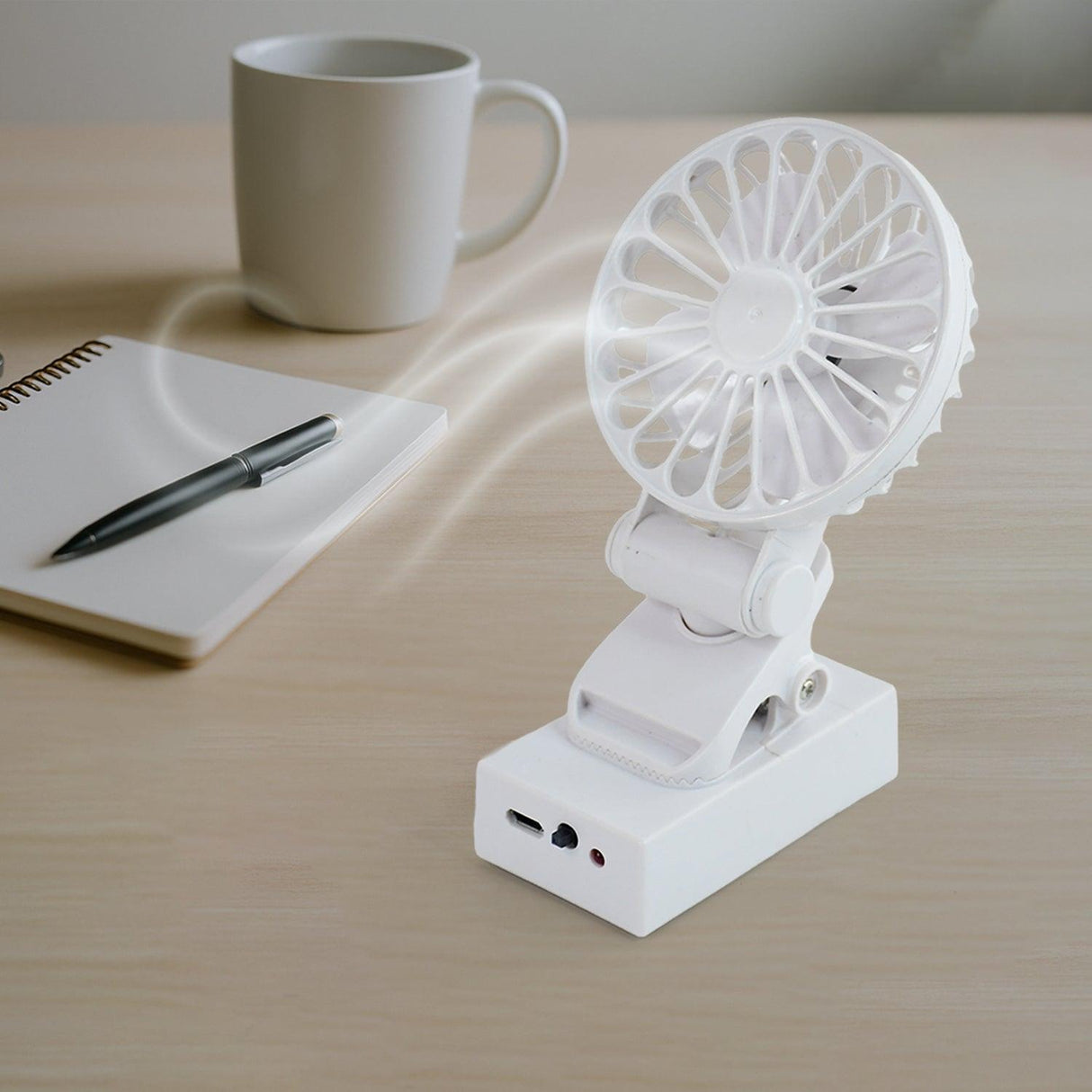 מאוורר קליפס נטען USB – 3 מהירויות, שקט ועוצמתי