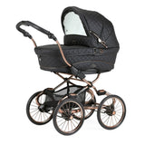 בבהקאר סטיילו – שחור עם שילדה רוז גולד | עגלת תינוק