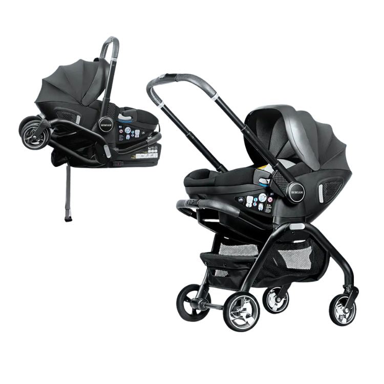 סלקל וטיולון הופלה שחור עם גגון מסנן קרינה UV50