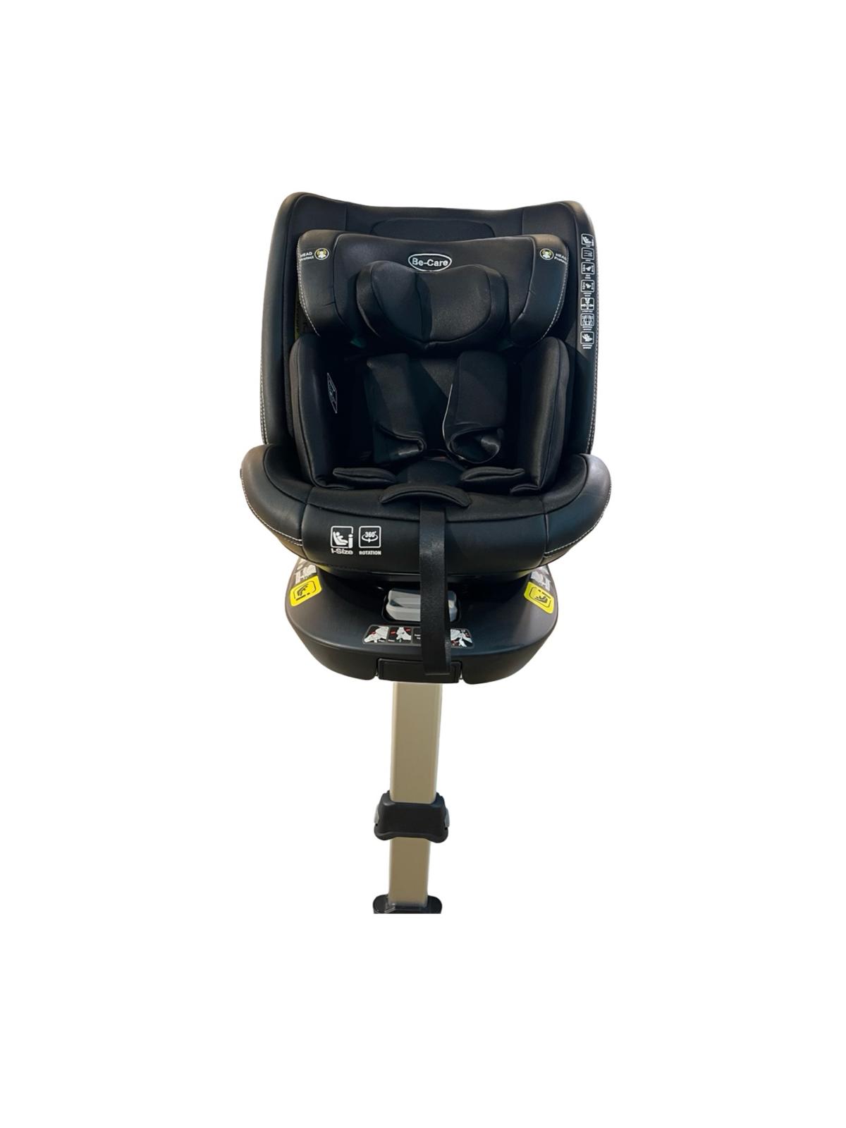 כיסא בטיחות Be Care שחור דמוי עור מסתובב 360 מעלות