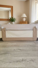 מגן מיטה 150 ס״מ – גובה 66 ס״מ, בז' / חום | מגיני מיטה