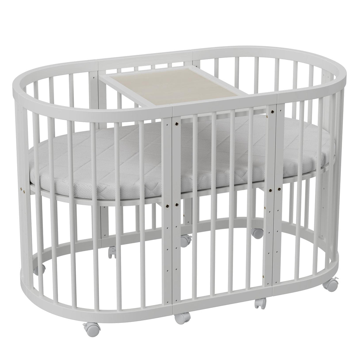 קן לציפור 4 ב-1 –דגם D-1 עריסה ומיטת תינוק לבן