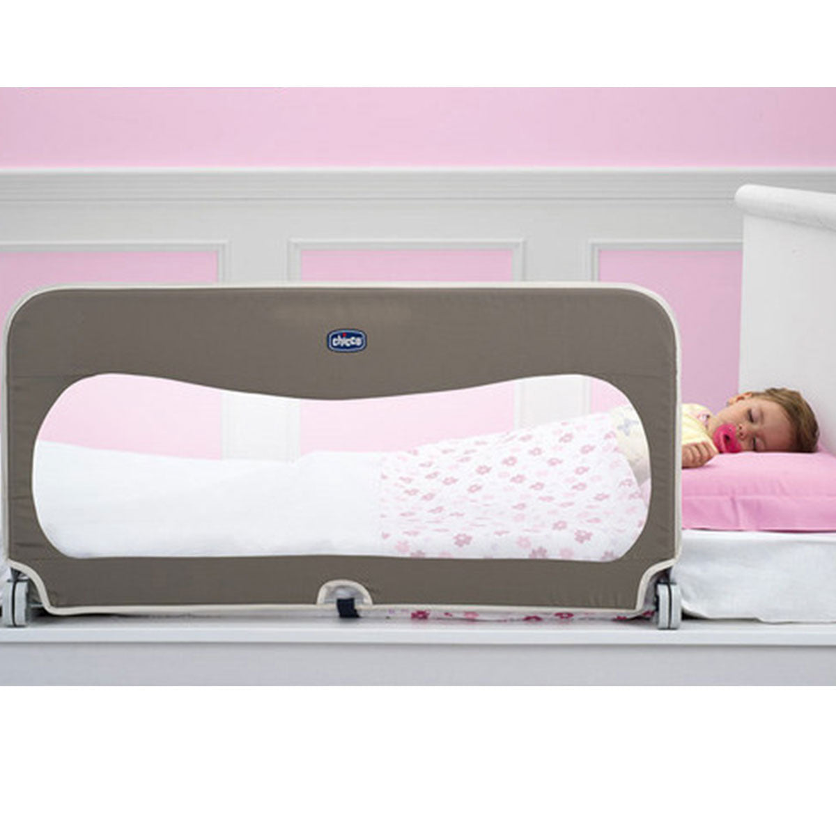 מגן מיטה 150 ס״מ – גובה 66 ס״מ, בז' / חום | מגיני מיטה