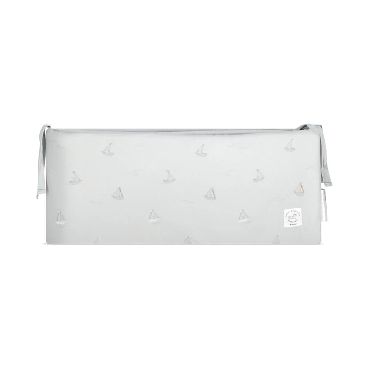 סט מצעים למיטת תינוק מיננה תכלת עם הדפס סירות