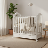 מיניגו – סט מיטה ושידה | חדר תינוק לבן