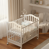 מיניגו – סט מיטה ושידה | חדר תינוק לבן