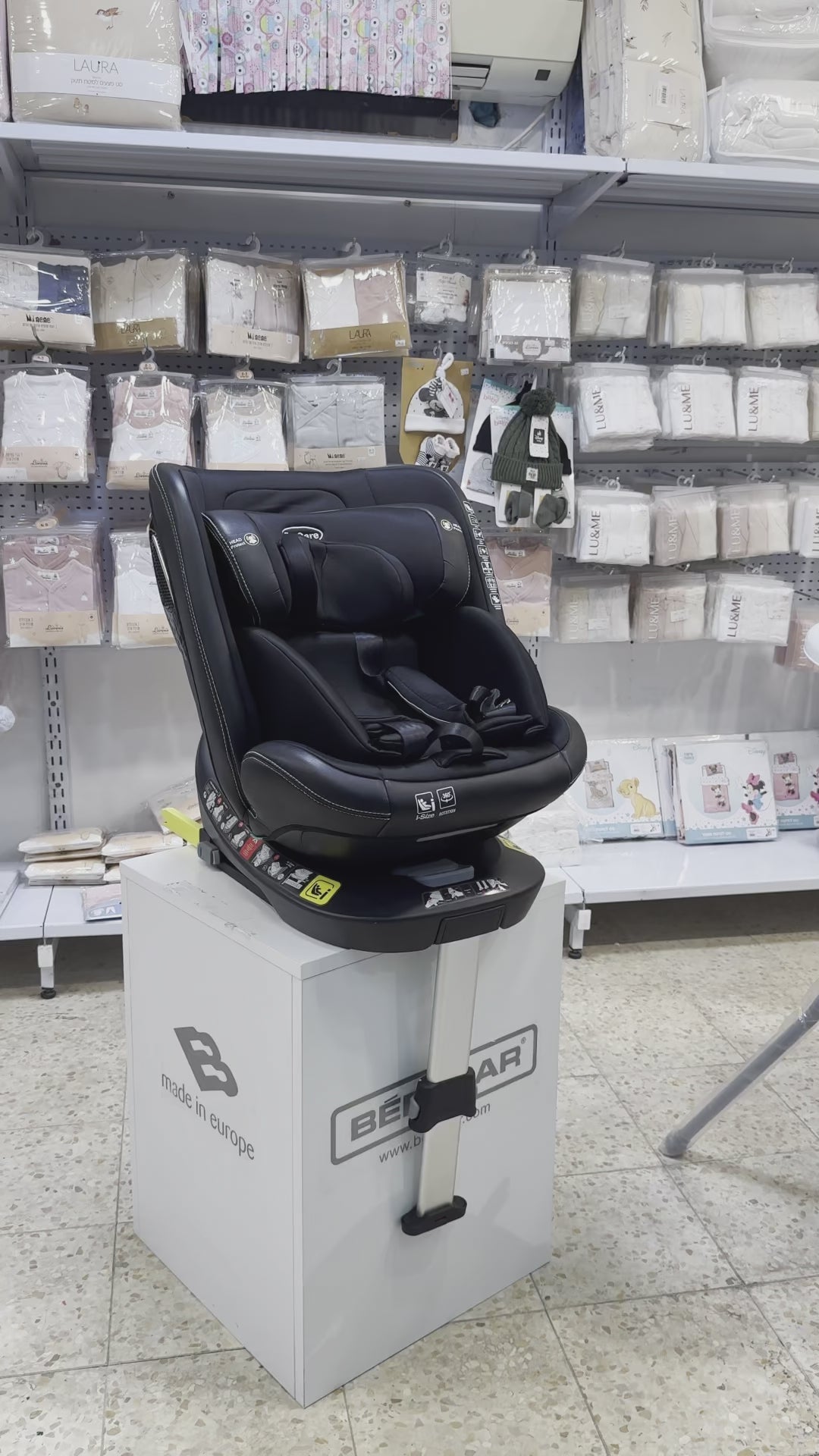 Be Care – כיסא בטיחות מסתובב 360° משולב בוסטר עם רגלית | בטיחות ברכב